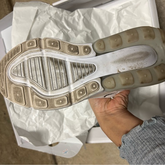 Nike Air Max 270 White and Tan Sneakers - Picture 5 of 7